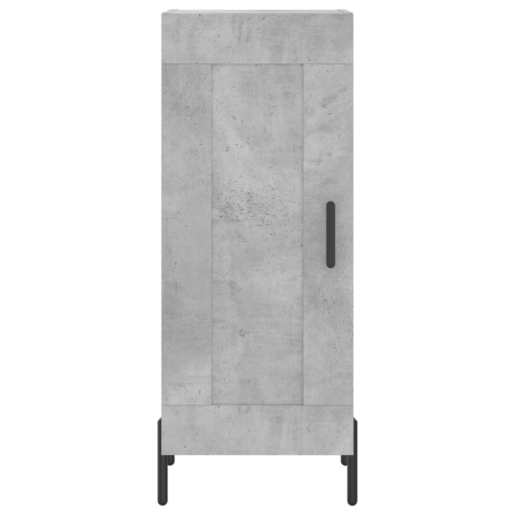 Komoda siva boja betona 34,5x34x90 cm od konstruiranog drva