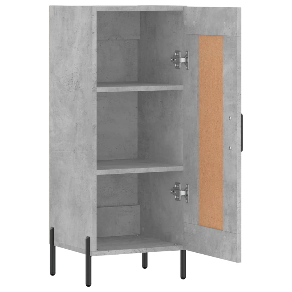 Komoda siva boja betona 34,5x34x90 cm od konstruiranog drva