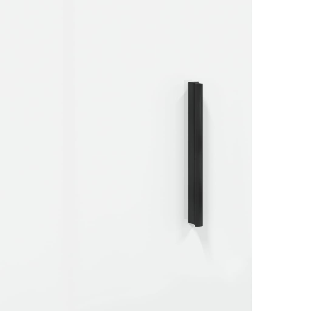 Komoda sjajna bijela 34,5 x 34 x 90 cm od konstruiranog drva