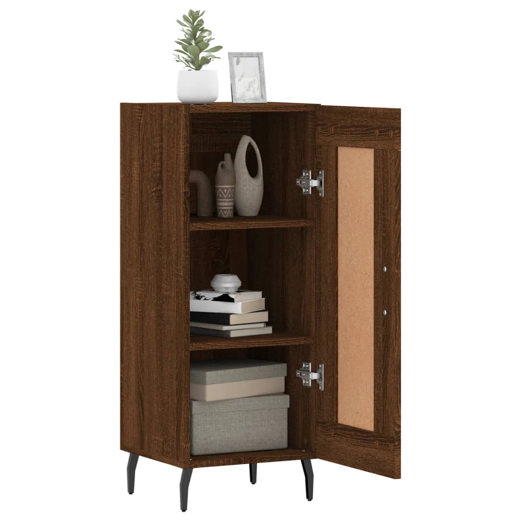 Komoda boja smeđeg hrasta 34,5 x 34 x 90 cm konstruirano drvo