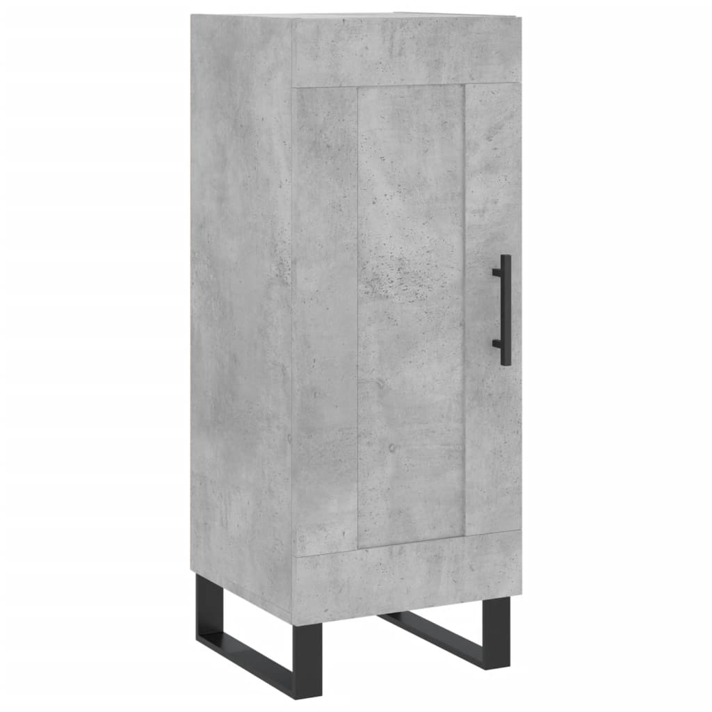 Komoda siva boja betona 34,5x34x90 cm od konstruiranog drva