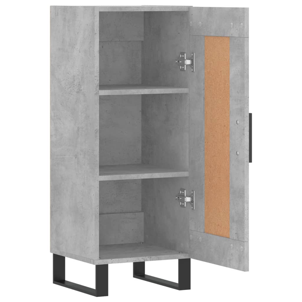 Komoda siva boja betona 34,5x34x90 cm od konstruiranog drva