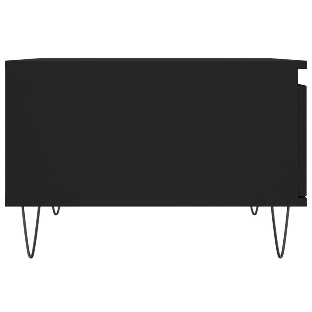 Stolić za kavu crni 55 x 55 x 36,5 cm od konstruiranog drva