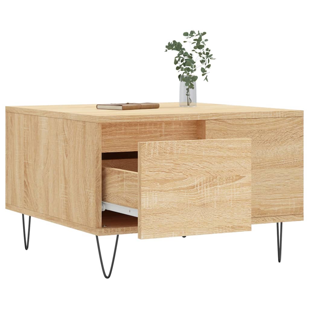 Stolić za kavu boja hrasta 55x55x36,5 cm konstruirano drvo