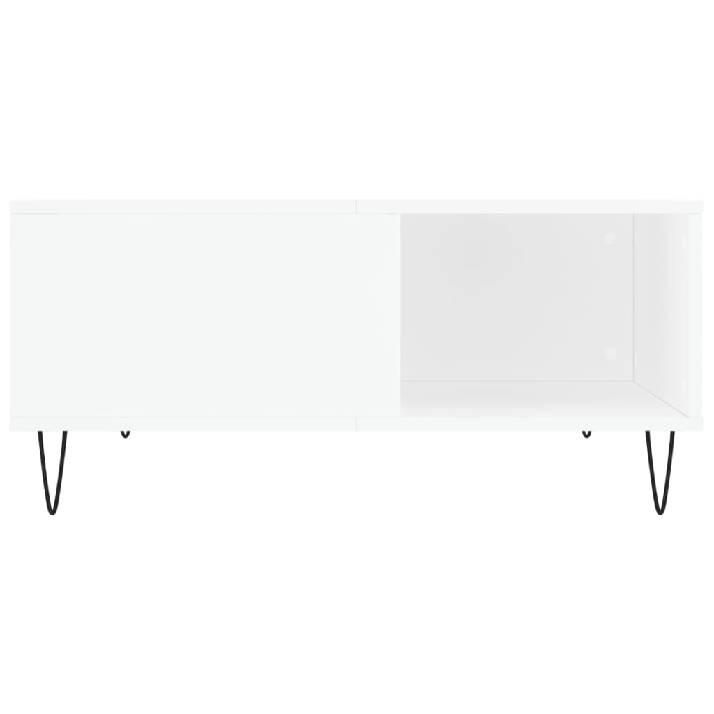 Stolić za kavu bijeli 80 x 80 x 36,5 cm od konstruiranog drva