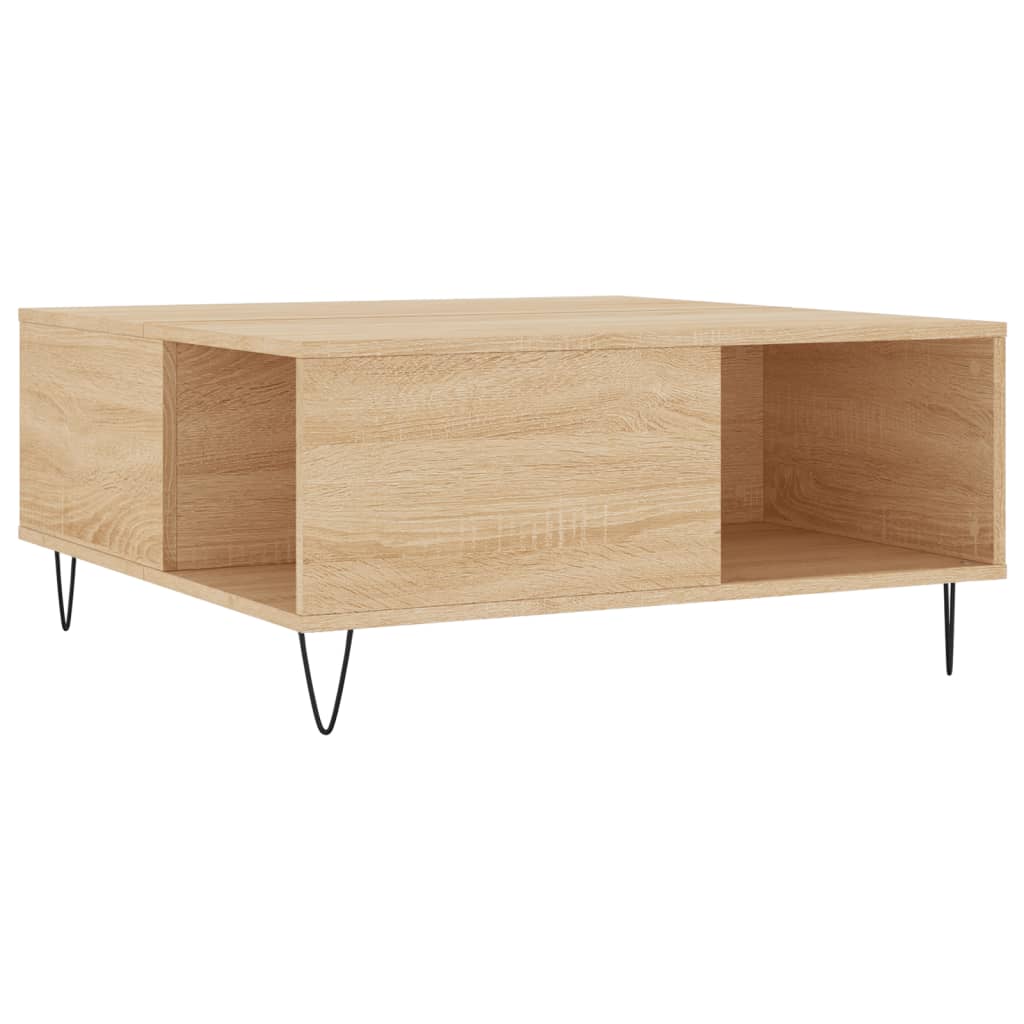 Stolić za kavu boja hrasta 80x80x36,5 cm konstruirano drvo