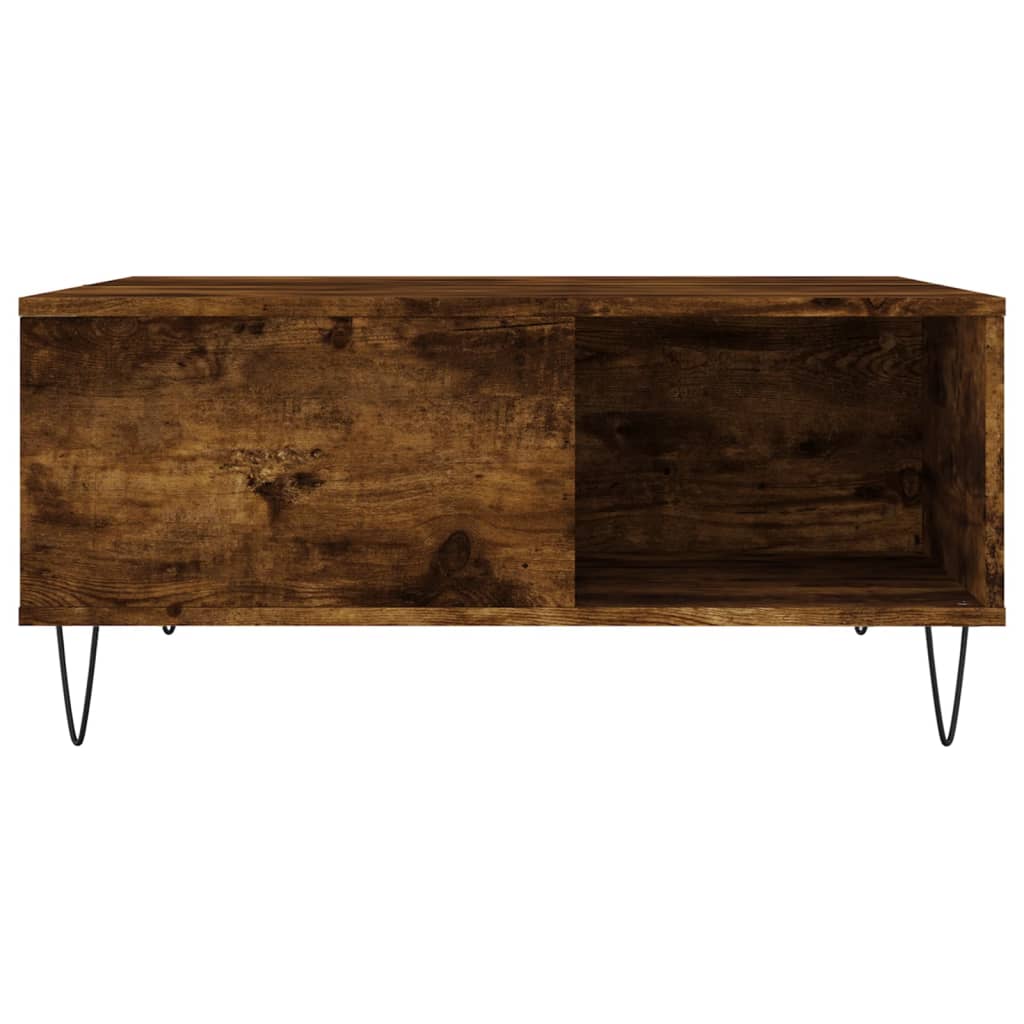Stolić za kavu boja hrasta 80 x 80 x 36,5 cm konstruirano drvo