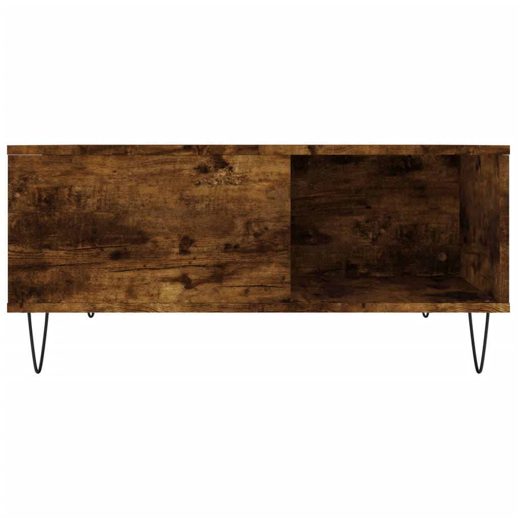 Stolić za kavu boja hrasta 80 x 80 x 36,5 cm konstruirano drvo
