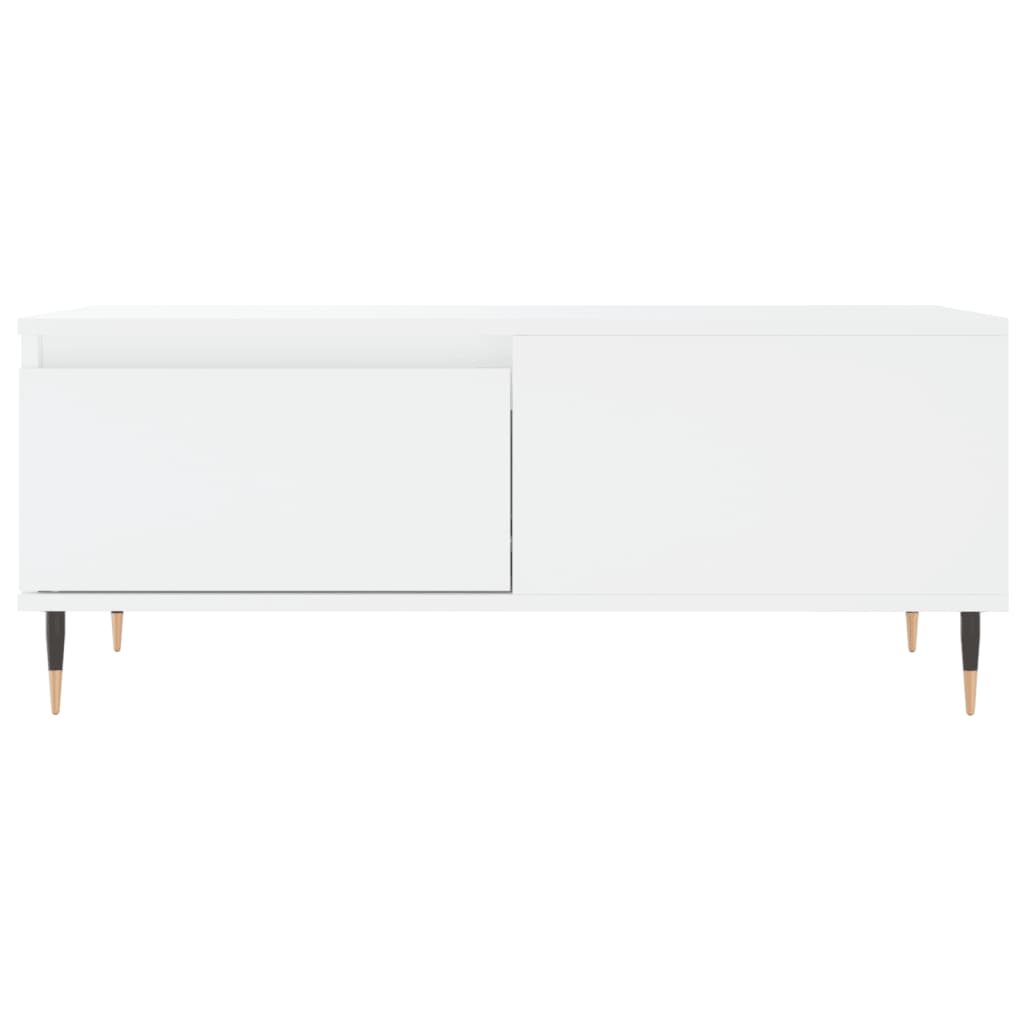 Stolić za kavu bijeli 90 x 50 x 36,5 cm od konstruiranog drva