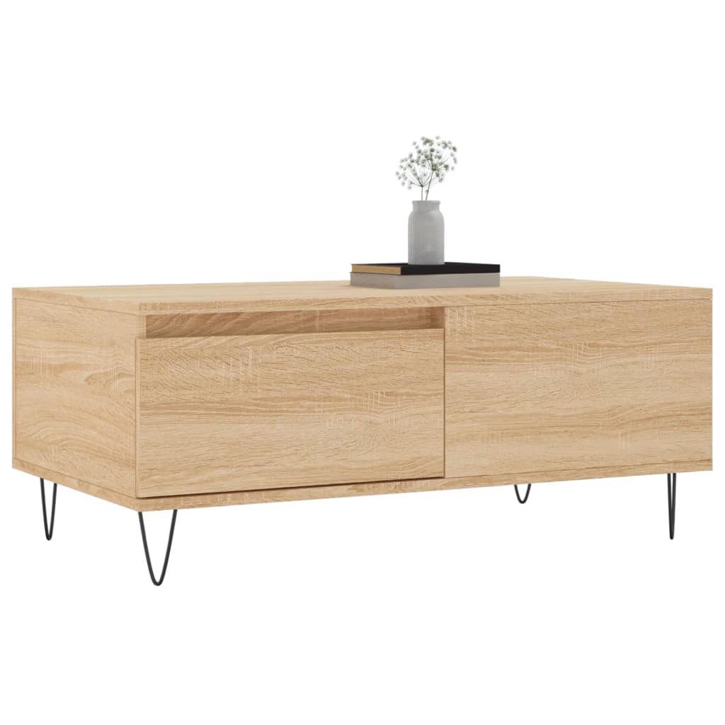 Stolić za kavu boja hrasta 90x50x36,5 cm konstruirano drvo