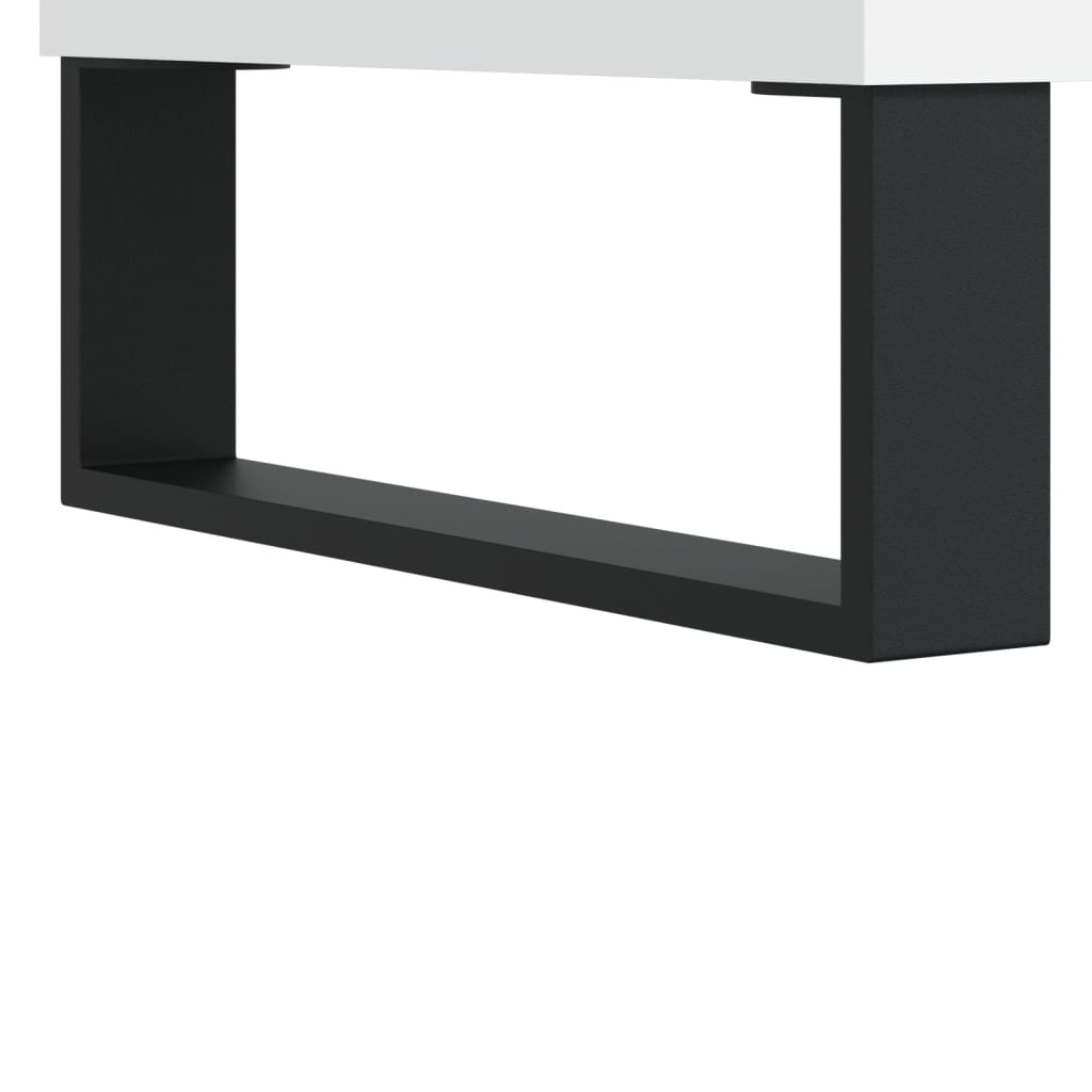Stolić za kavu bijeli 90 x 50 x 36,5 cm od konstruiranog drva