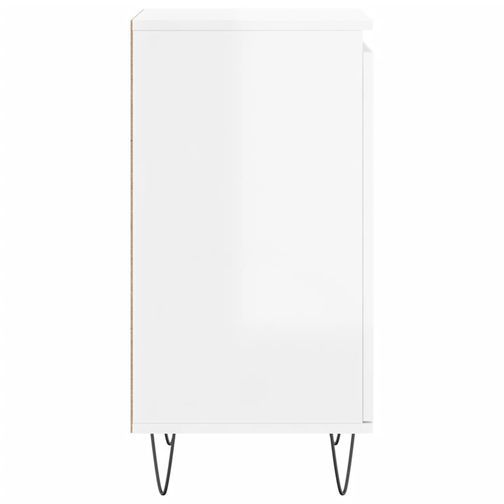 Komode 2 kom sjajne bijele 40 x 35 x 70 cm konstruirano drvo