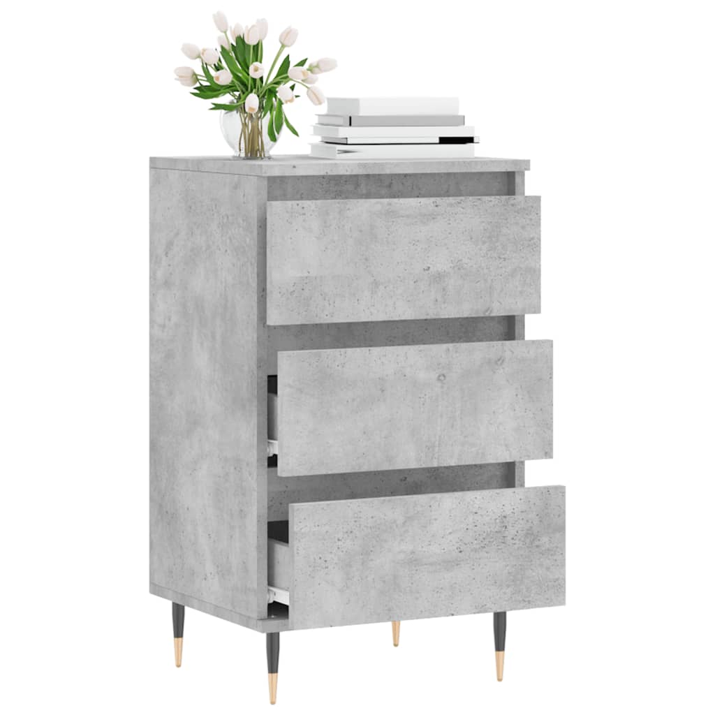 Komoda siva boja betona 40 x 35 x 70 cm od konstruiranog drva