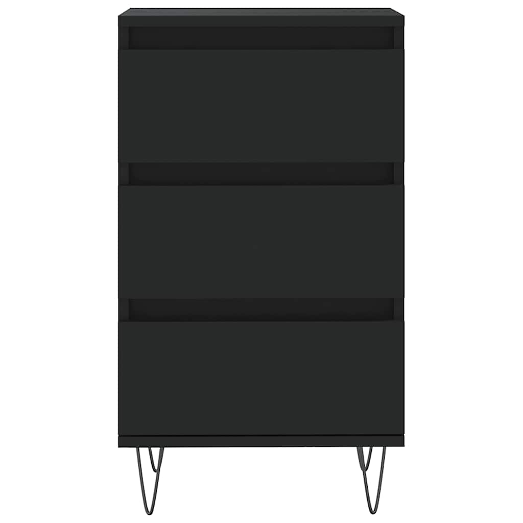Komoda crna 40 x 35 x 70 cm od konstruiranog drva