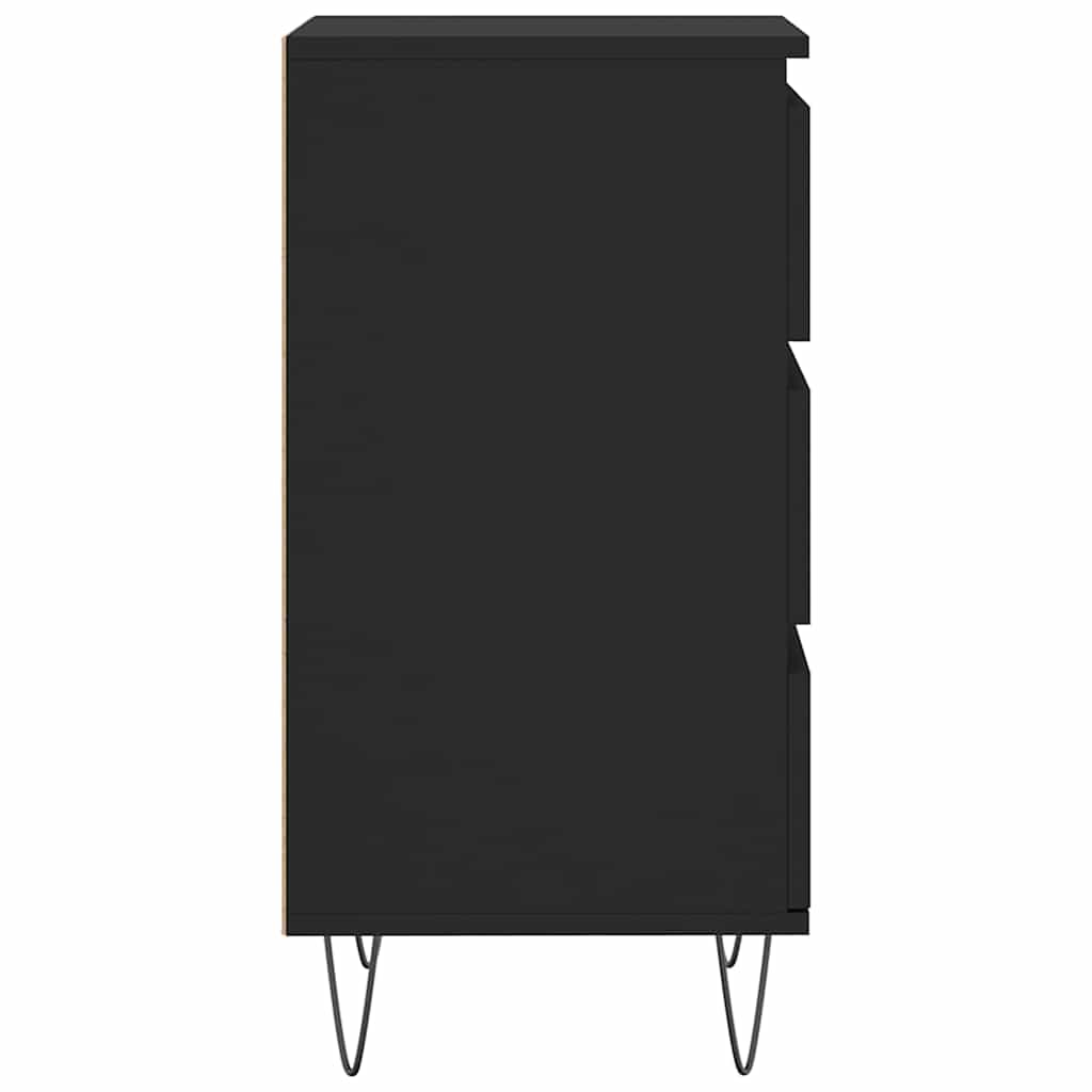 Komoda crna 40 x 35 x 70 cm od konstruiranog drva