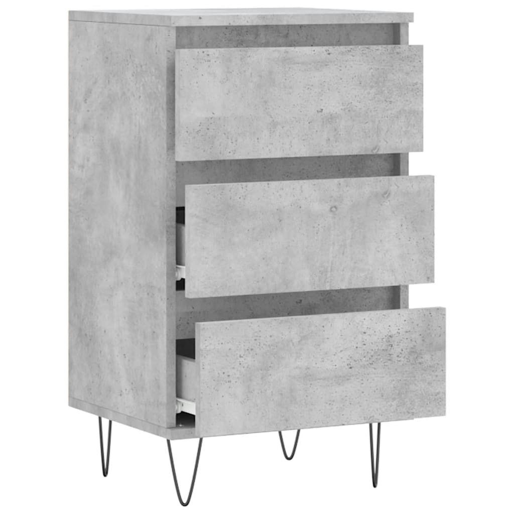 Komoda siva boja betona 40 x 35 x 70 cm od konstruiranog drva