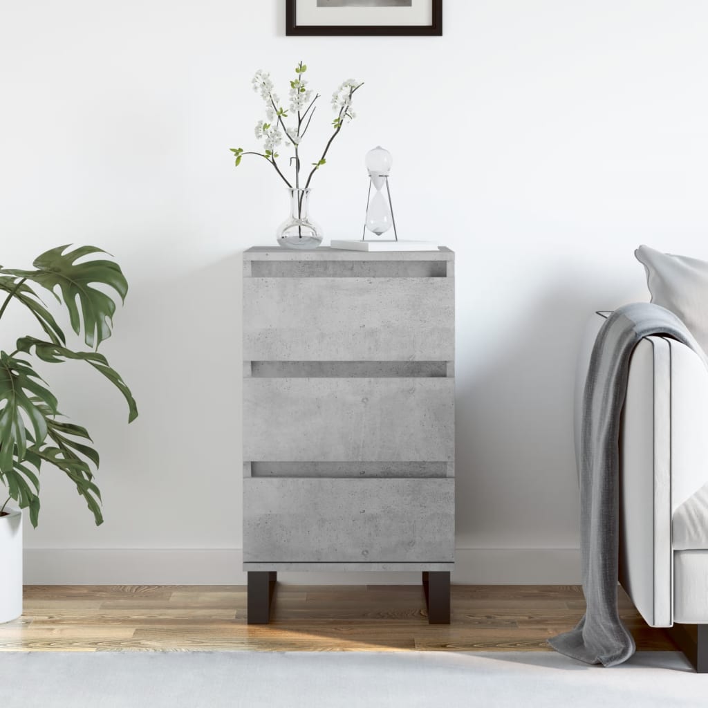 Komoda siva boja betona 40 x 35 x 70 cm od konstruiranog drva