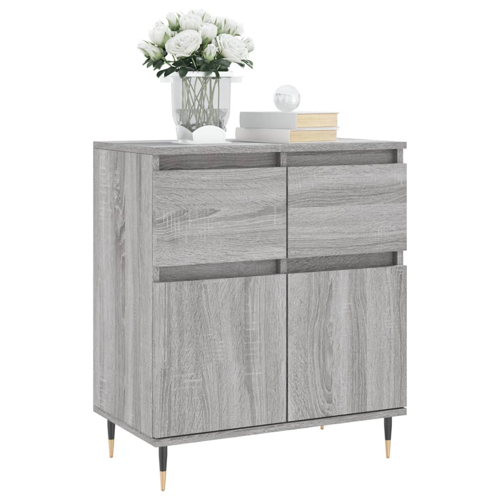 Komoda sivog hrasta sonome 60x35x70 cm od konstruiranog drva