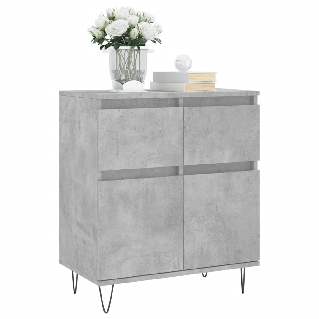 Komoda siva boja betona 60x35x70 cm od konstruiranog drva