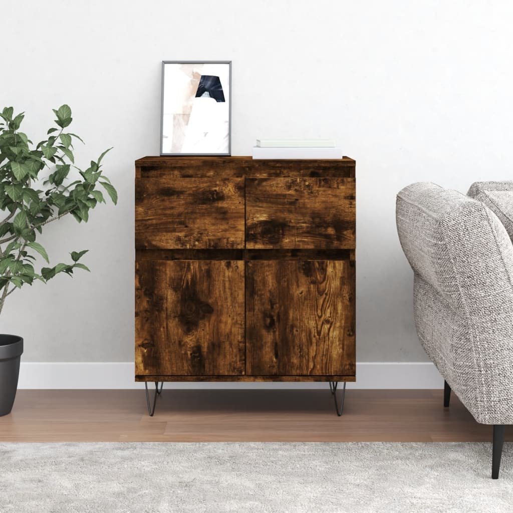 Komoda boja dimljenog hrasta 60 x 35 x 70 cm konstruirano drvo