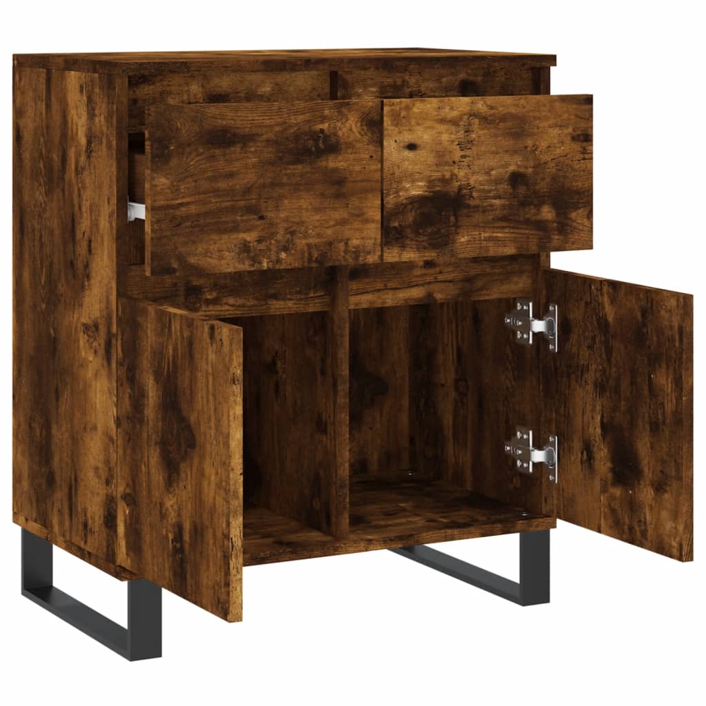 Komoda boja dimljenog hrasta 60 x 35 x 70 cm konstruirano drvo