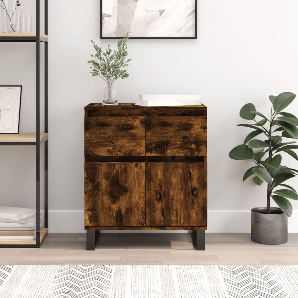 Komoda boja dimljenog hrasta 60 x 35 x 70 cm konstruirano drvo