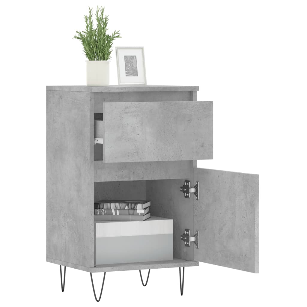 Komoda siva boja betona 40 x 35 x 70 cm od konstruiranog drva