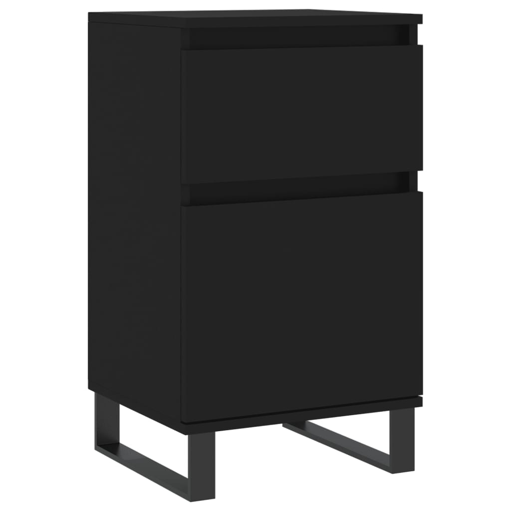 Komode 2 kom crne 40 x 35 x 70 cm od konstruiranog drva