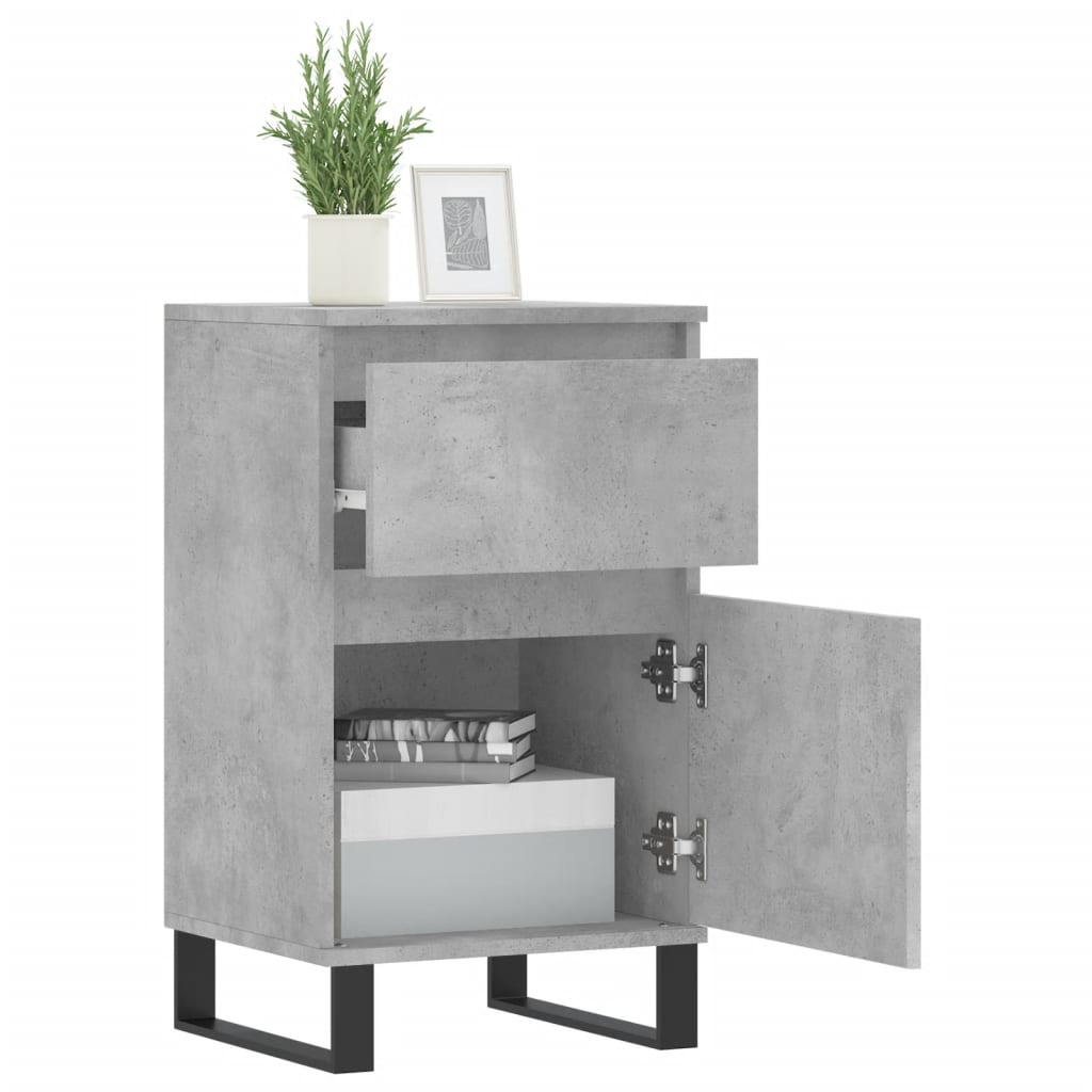 Komoda siva boja betona 40 x 35 x 70 cm od konstruiranog drva
