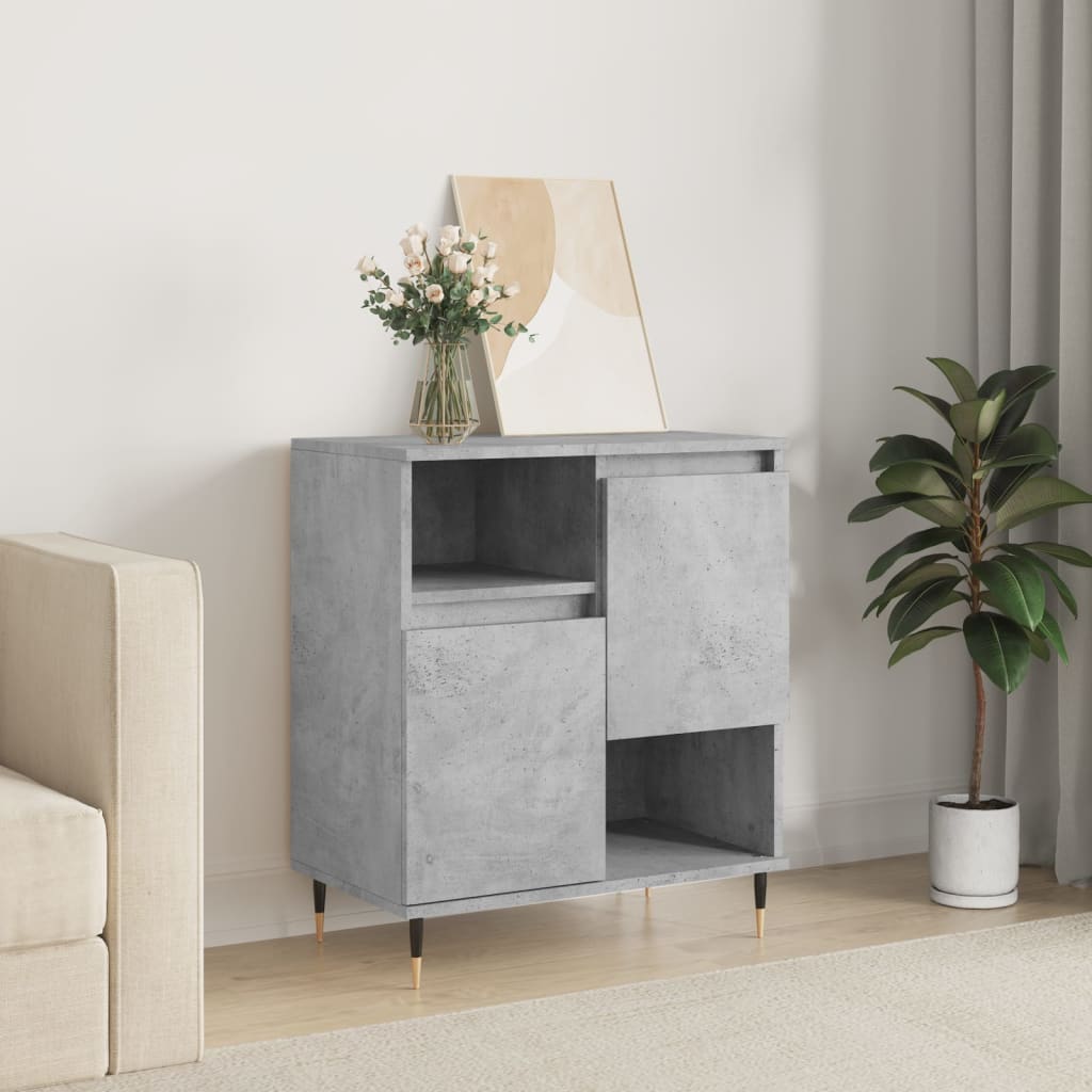 Komoda siva boja betona 60x35x70 cm od konstruiranog drva