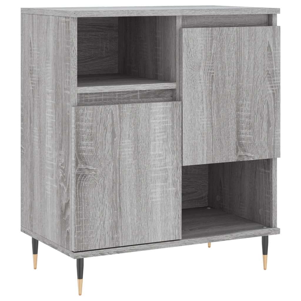 Komoda sivog hrasta sonome 60x35x70 cm od konstruiranog drva