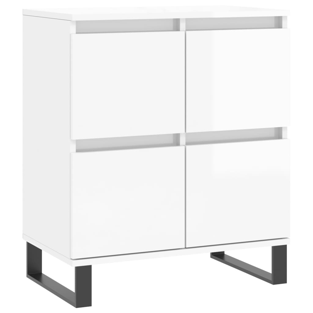 Komoda sjajna bijela 60 x 35 x 70 cm od konstruiranog drva