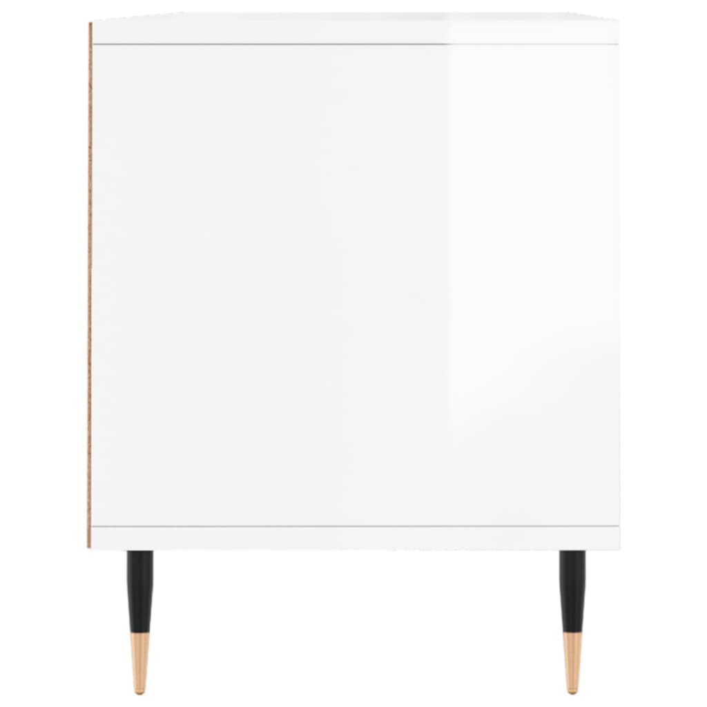 TV ormarić sjajni bijeli 100x34,5x44,5 cm od konstruiranog drva