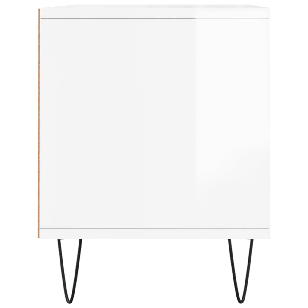 TV ormarić sjajni bijeli 100x34,5x44,5 cm od konstruiranog drva
