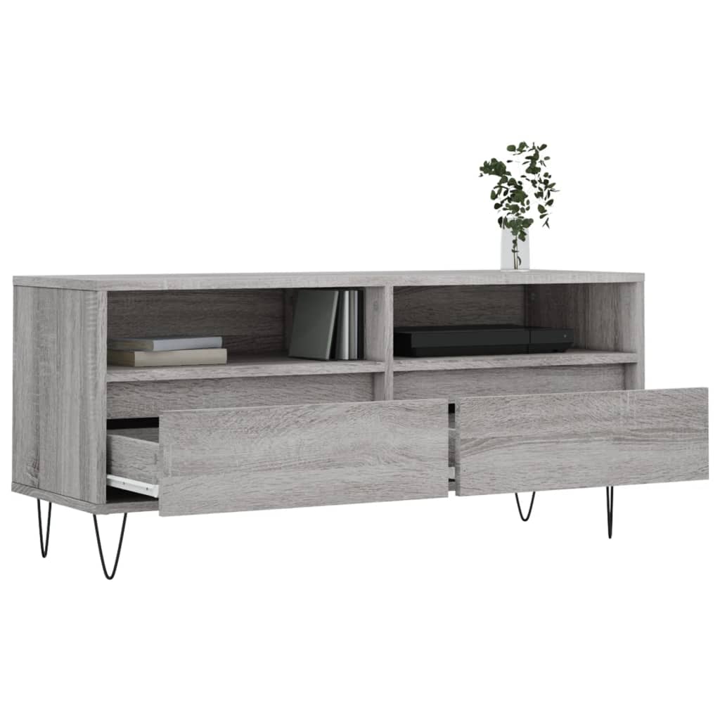 TV ormarić sivi Sonoma 100x34,5x44,5cm konstruirano drvo
