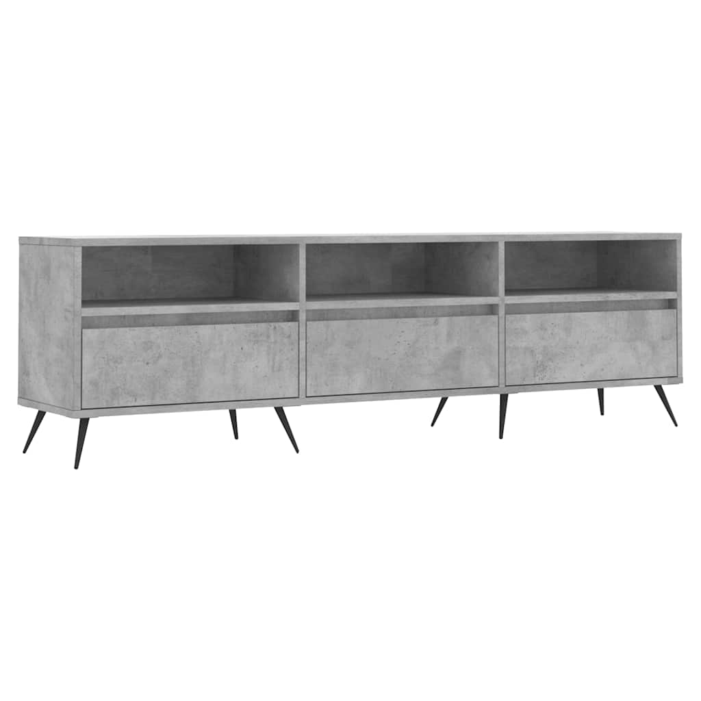 TV ormarić boja betona 150x30x44,5 cm od konstruiranog drva Siva