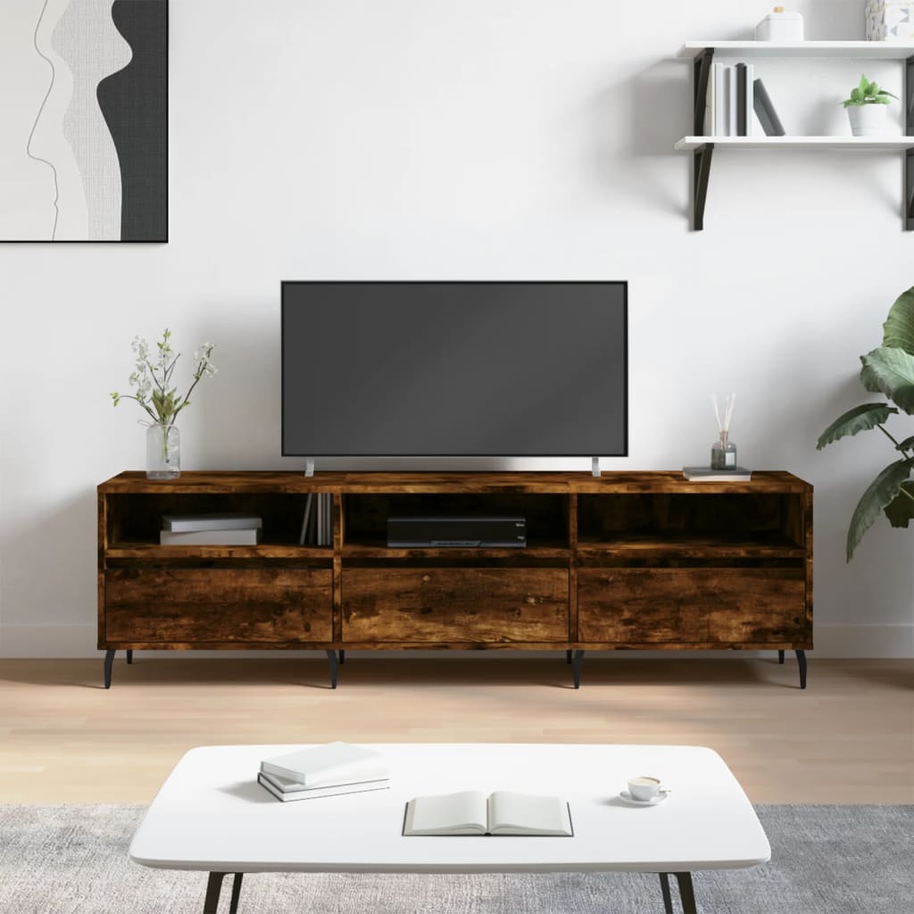 TV ormarić boja dimljenog hrasta 150x30x44,5 cm