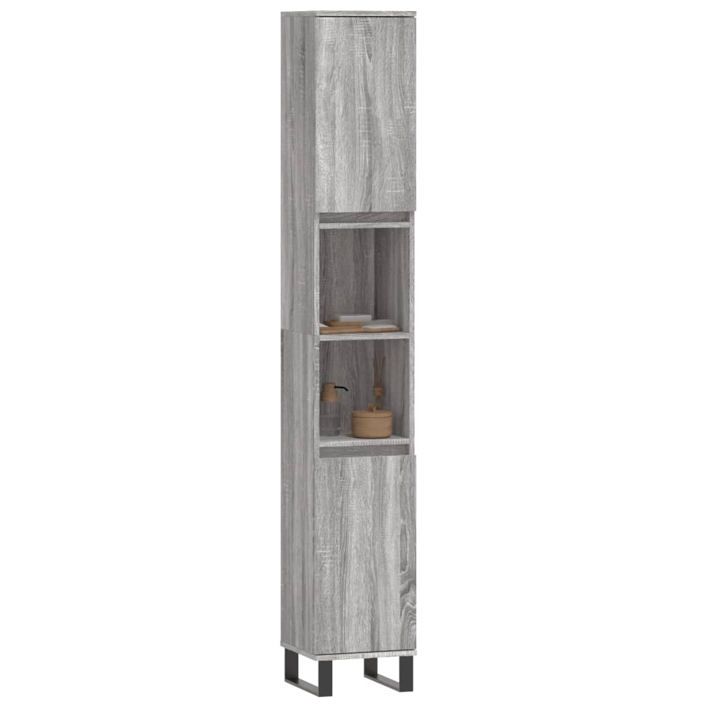 Kupaonski ormarić boja hrasta 30x30x190 cm konstruirano drvo