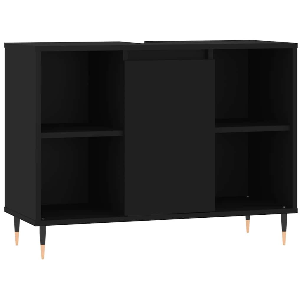 Kupaonski ormarić crni 80 x 33 x 60 cm od konstruiranog drva