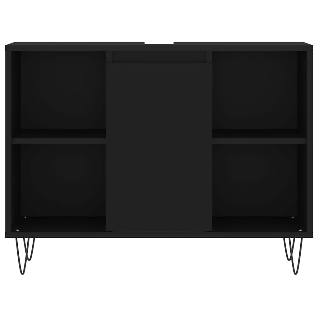 Kupaonski ormarić crni 80 x 33 x 60 cm od konstruiranog drva