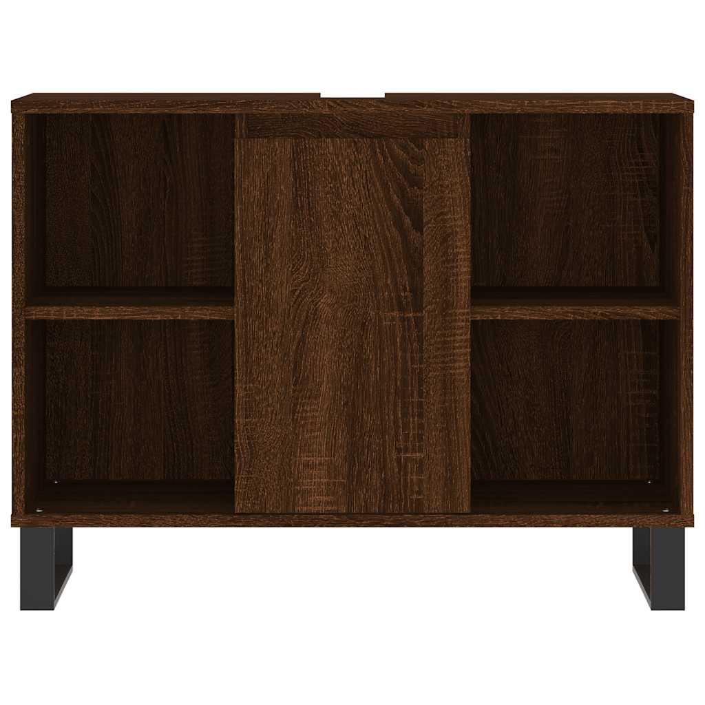 Ormarić za umivaonik smeđa boja hrasta 80x33x60 cm drveni