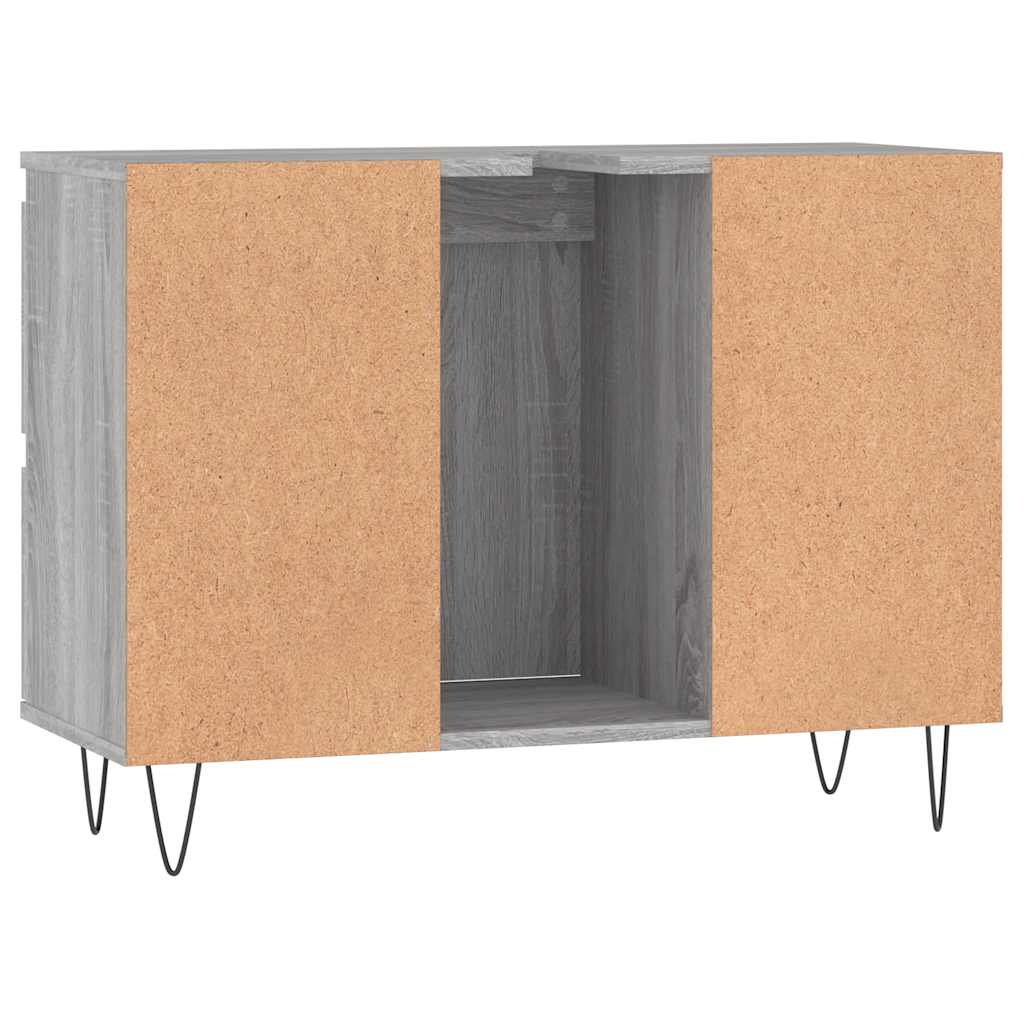 Kupaonski ormarić siva boja hrasta 80 x 33 x 60 cm drveni