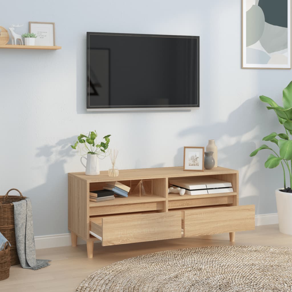 TV ormarić boja hrasta sonome 100x34,5x44,5cm konstruirano drvo