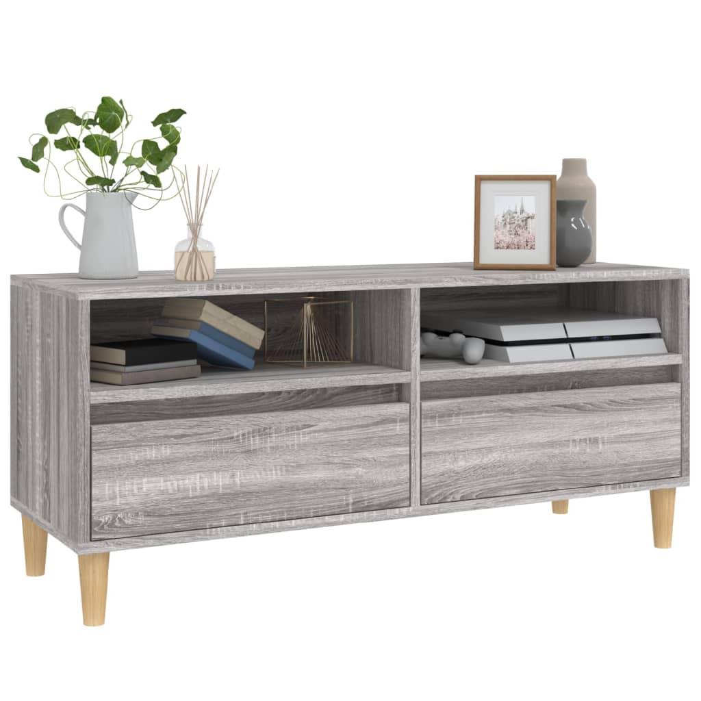 TV ormarić sivi Sonoma 100x34,5x44,5cm konstruirano drvo
