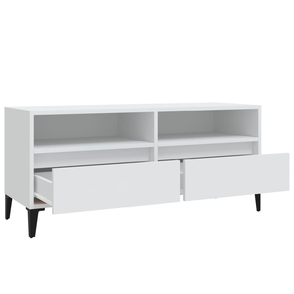 TV ormarić bijeli 100 x 34,5 x 44,5 cm od konstruiranog drva