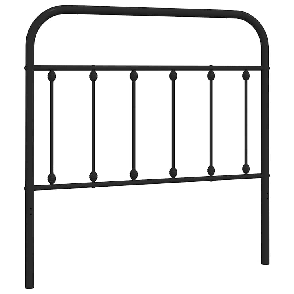 Metalno zamjensko uzglavlje crno 100 cm