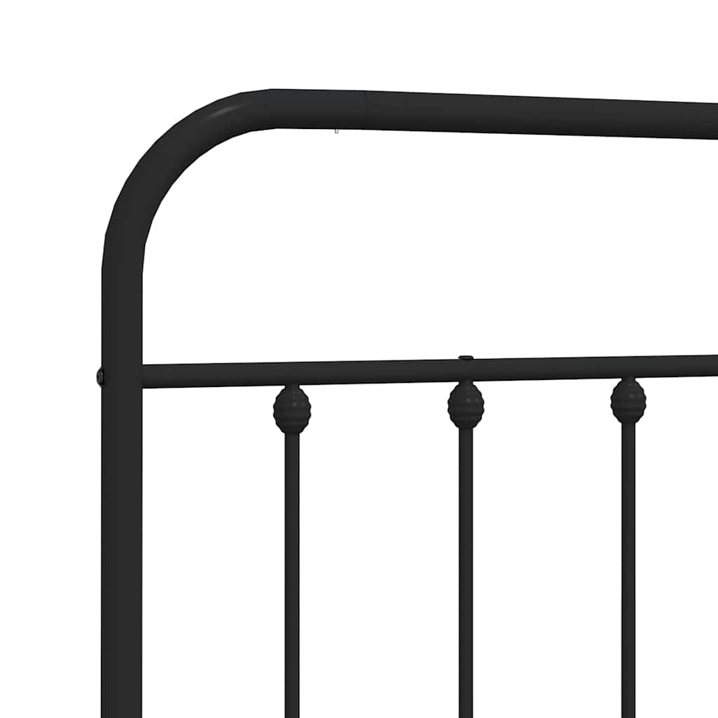 Metalno zamjensko uzglavlje crno 100 cm