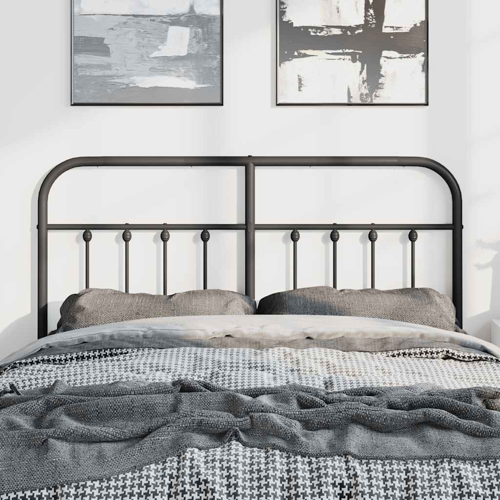 Metalno zamjensko uzglavlje crno 135 cm