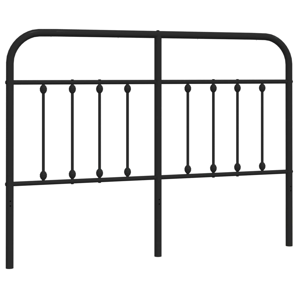 Metalno zamjensko uzglavlje crno 140 cm