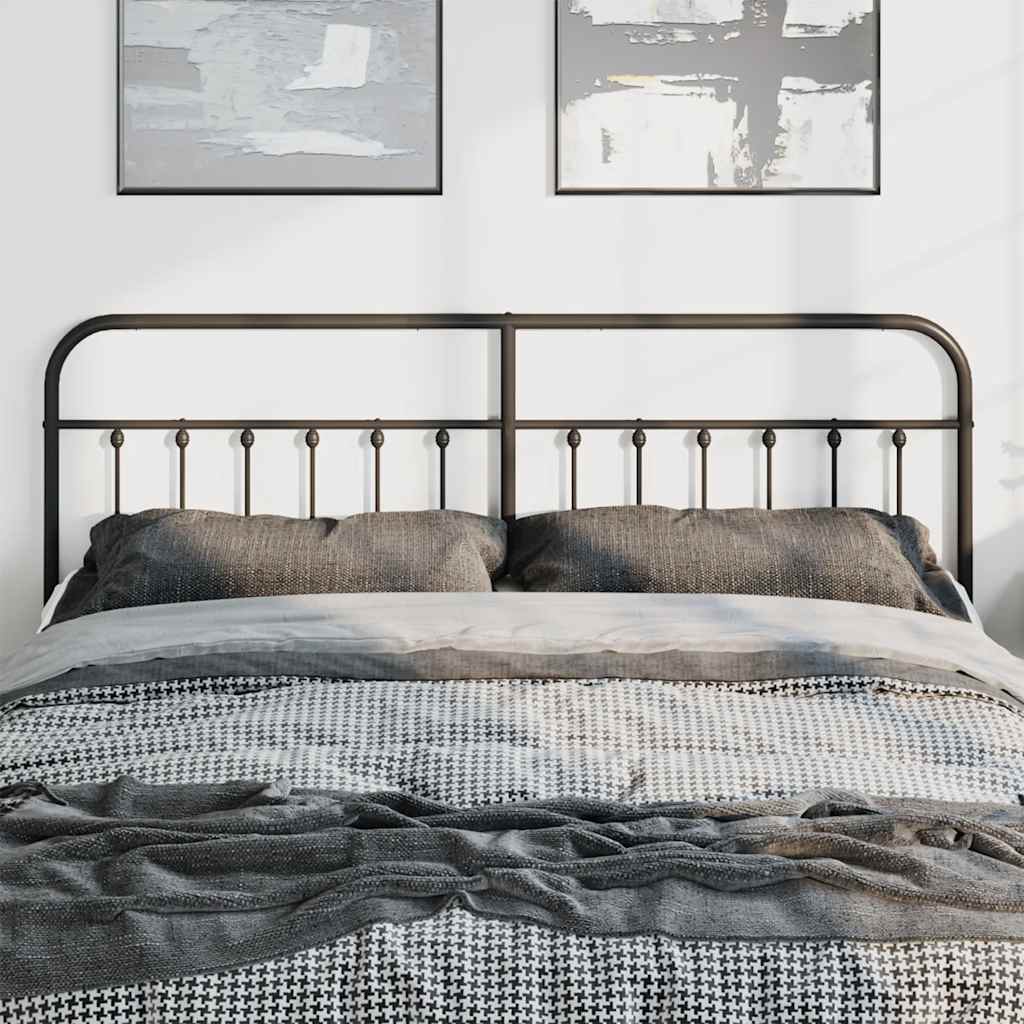 Metalno zamjensko uzglavlje crno 180 cm